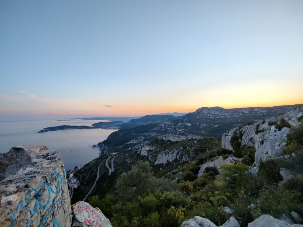 Coastline near Cap-d'Ail at dusk